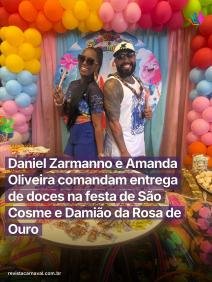 Na quadra da Rosa de Ouro, a bateria ganhou coração e levou alegria para as crianças na Festa de Cosme e Damião. Daniel