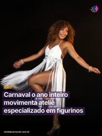 A magia que brilha na Sapucaí é fruto de um trabalho incansável que não conhece folga no calendário. No ateliê de Luanna