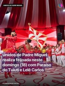 Feijoada, samba e comunidade em dose tripla na quadra do Boi Vermelho neste domingo. A Unidos de Padre Miguel abre sua