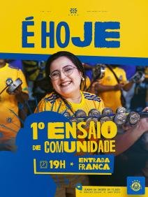 🎵💛🔵 HOJE TEM ENSAIO NA QUADRA DO BOREL! 1º Ensaio de Comunidade da Unidos da Tijuca! 19h, Entrada Franca! A quadra dos