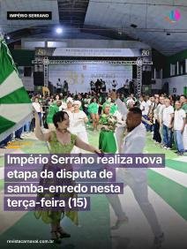 Chave Verde do Império Serrano entra em disputa nesta terça (15) com seis sambas em busca da semifinal. A quadra de Madu