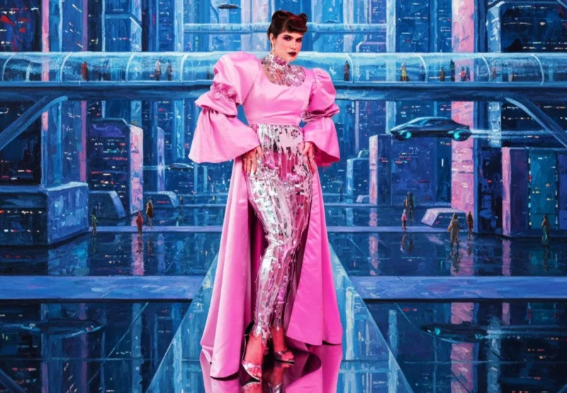 Taynã Ginepri aposta em figurino futurista para Sephora