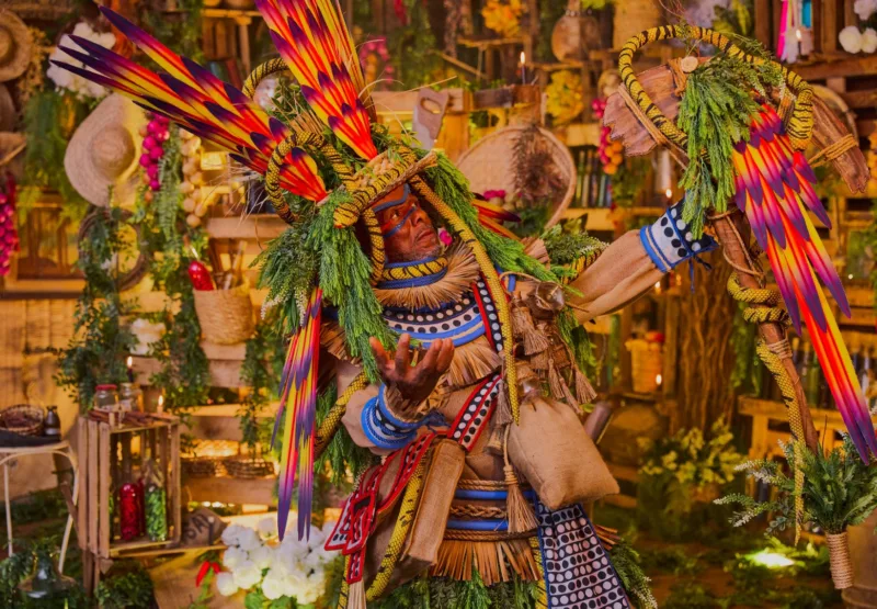 Mangueira divulga protótipos das fantasias de suas alas comerciais para o Carnaval 2026