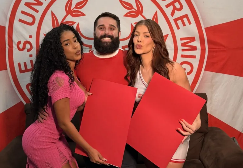 Jaquelline Grohalski e Lorena Maria  recebem figurinos de musas da UPM