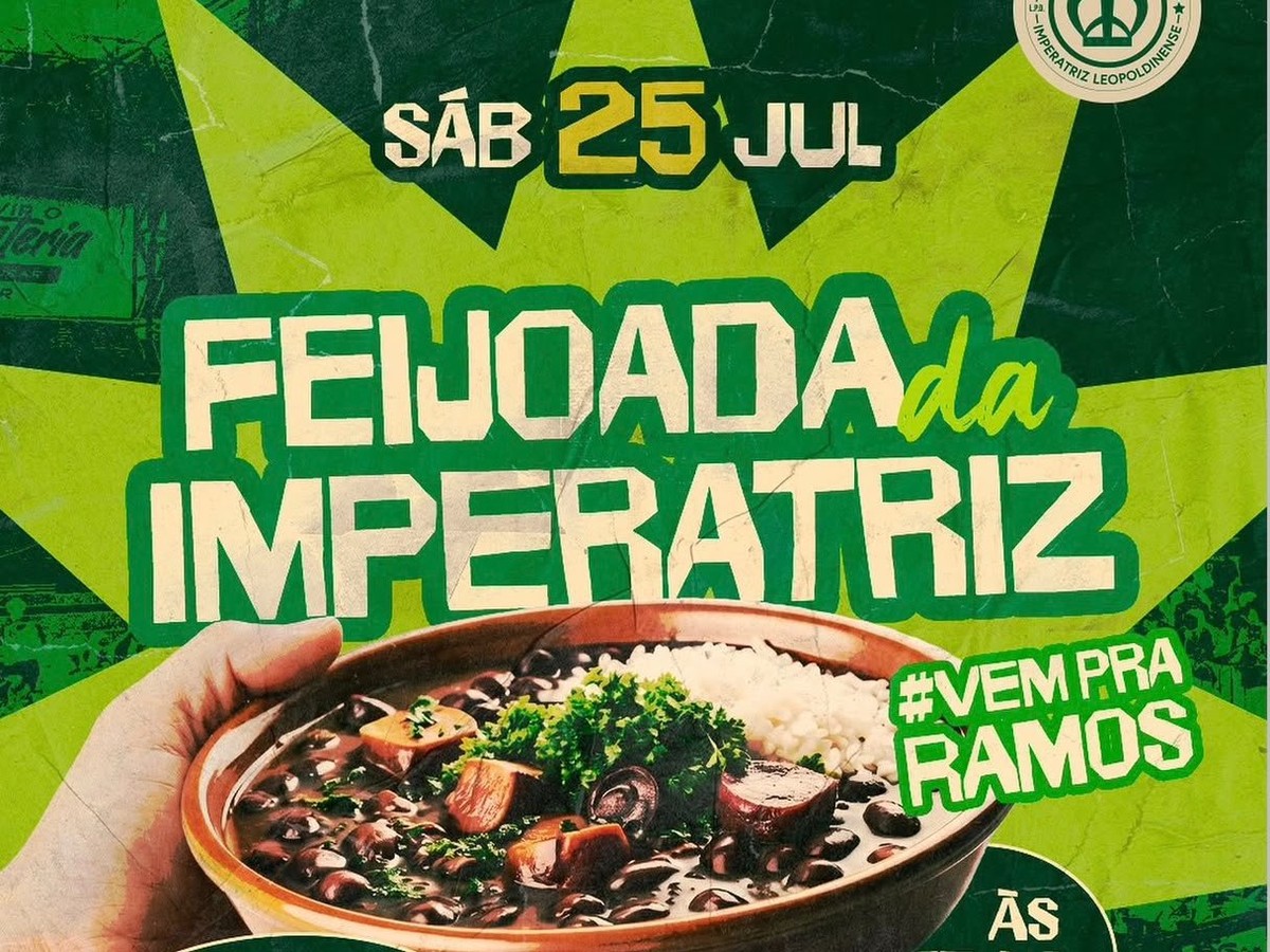 Imperatriz Leopoldinense promove tradicional feijoada no próximo sábado com participação de Vila Isabel e Beija-Flor