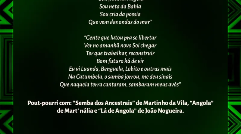 Sinopse do Carnaval 2027 | Unidos do Porto da Pedra