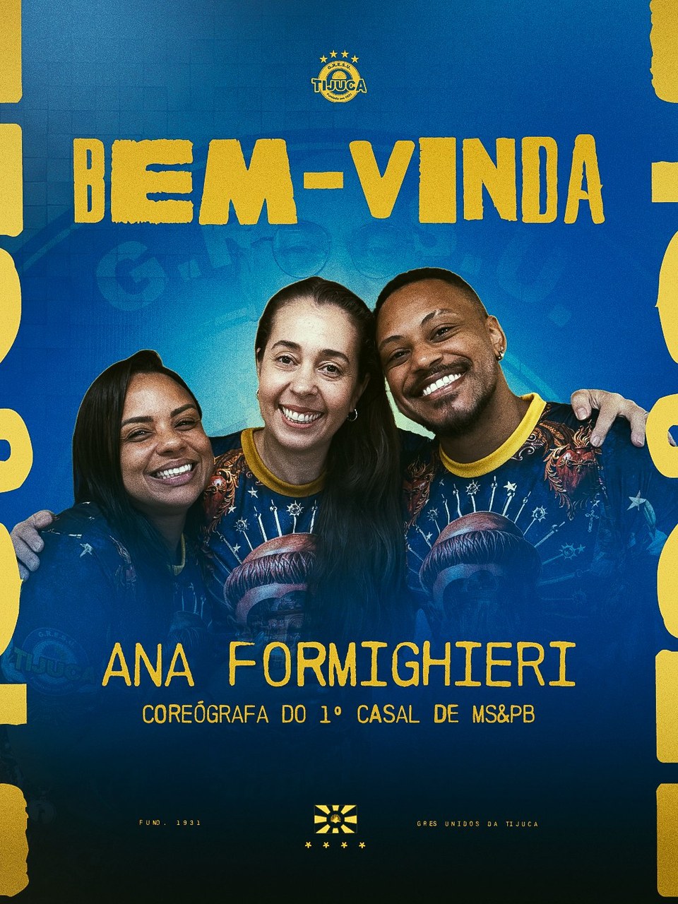 Unidos da Tijuca contrata coreógrafa para o primeiro casal de mestre-sala e porta-bandeira